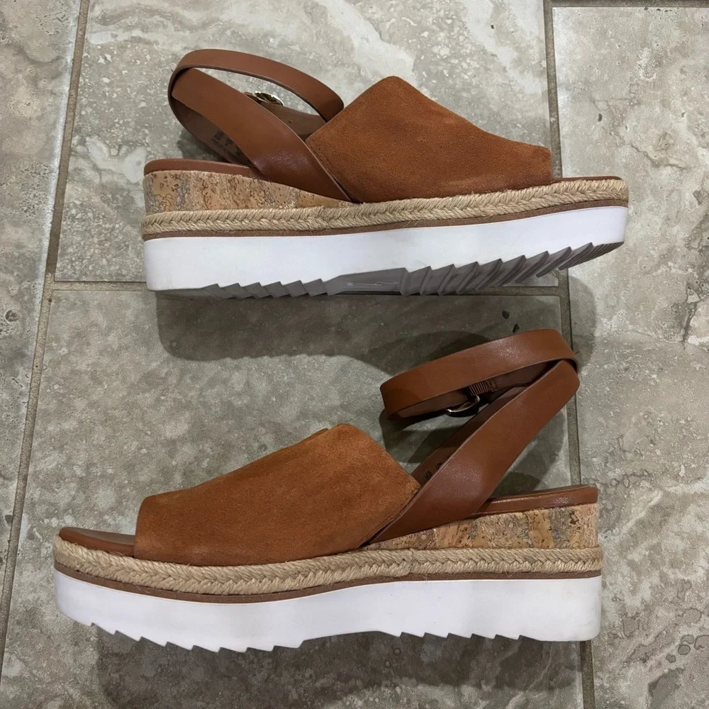 27 Edit Naturalizer Prestyn Wedge Sandal ‎ Brown sz 8M